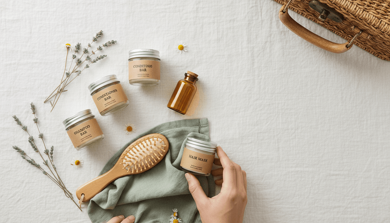Woman packing hair straightener for travel