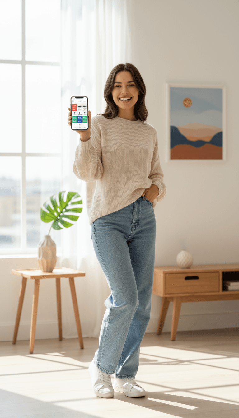 Woman using Twister Handheld Fan outdoors